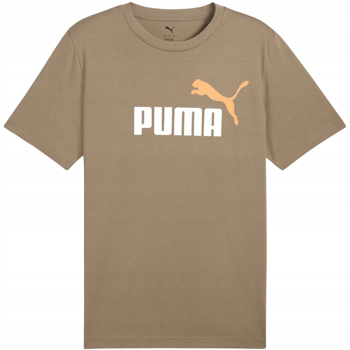 Koszulka męska Puma Ess 2 Color No.1 Logo brązowa 684708 83 S