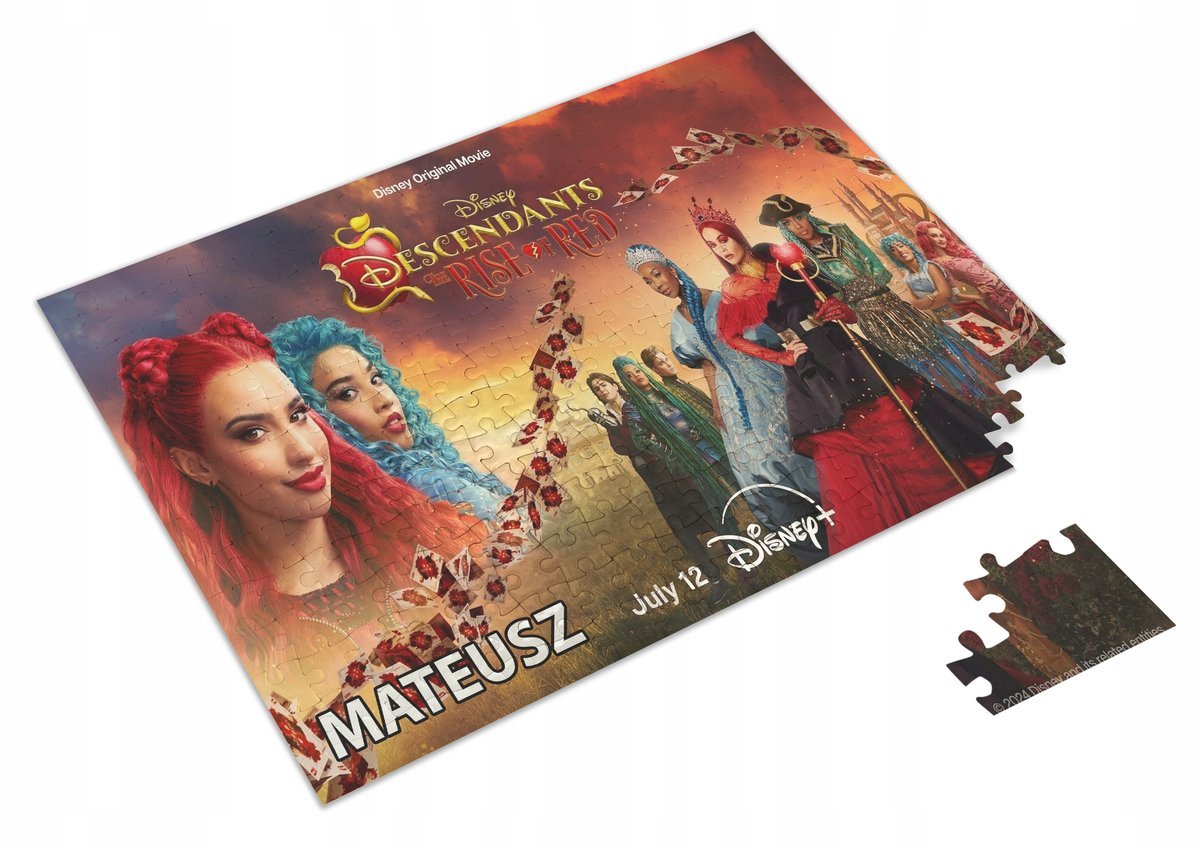Puzzle Następcy: Rebelia Red A3 252 el z Nadrukiem Twoje IMIĘ + Pudełko 13