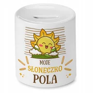 Skarbonki - Skarbonka 330 ml Dla Poli Córki Dziecka Prezent z Nadrukiem ze Zdjęciem + Opakowanie na prezent (wzór 01) - miniaturka - grafika 1