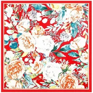 Apaszki i szaliki damskie - CHUSTA duża SZAL SZALIK Apaszka jedwabna damska - miniaturka - grafika 1