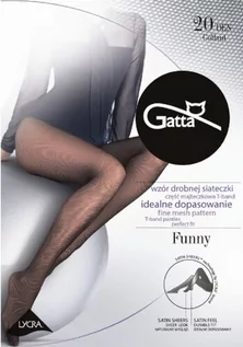 Rajstopy - Rajstopy Gatta Funny Imitujące Kabaretkę - grafika 1