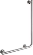 Półki łazienkowe - Poręcz łazienkowa kątowa lewa uchwyt oporowy ścienny stal szlachetna szczotkowana STELLA 26.042 - miniaturka - grafika 1