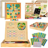Tablice dla dzieci - Drewniana wielofunkcyjna tablica edukacyjna 2w1 - miniaturka - grafika 1
