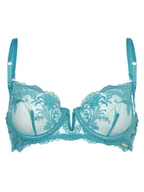 Biustonosze - Bluebella - Damski biustonosz z fiszbinami  Marseille, niebieski - miniaturka - grafika 1