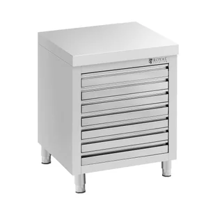 Royal Catering Szafka ze stali nierdzewnej 70 x 50 cm 185 kg 7 szuflad na ciasto do pizzy - Meble gastronomiczne - miniaturka - grafika 1