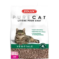 Żwirek dla kotów - Zolux Zolux Pure Cat - Żwirek roślinny dla kota - naturalny, niezbrylający 8l x 8 szt 476314 - miniaturka - grafika 1
