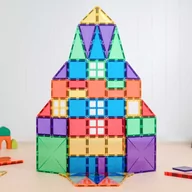 Zabawki interaktywne dla dzieci - Connetix Klocki magnetyczne dla dzieci Rainbow Creative Pack 102el. - miniaturka - grafika 1