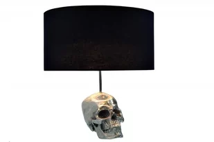 Invicta Interior Lampa stołowa Skull czaszka czarna chrom 44cm 38320 - Lampy stojące - miniaturka - grafika 1
