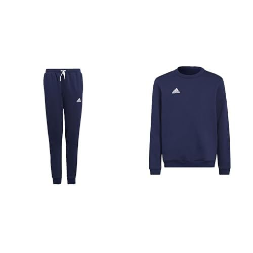 adidas ENTRADA22 SWEAT PANTS AND SWEAT TOP YOUTH, Team Navy Blue 2, 9-10 Years