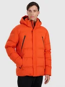 Kurtki męskie - 4F Kurtka puchowa z wypełnieniem syntetycznym membrana 10000 męska - pomarańczowa 3XL - miniaturka - grafika 1