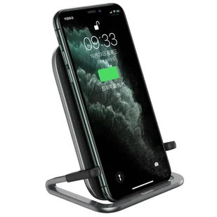 Baseus Rib bezprzewodowa indukcyjna ładowarka Qi 15W z podstawką czarny (WXPG-01) - Ładowarki do telefonów - miniaturka - grafika 5