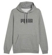 Bluzy męskie - Bluza PUMA ESS LOGO HOODIE szara typ kangurka z kapturem XXL - miniaturka - grafika 1