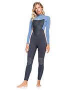 Stroje kąpielowe - Roxy Damski kostium kąpielowy 5/4/3 Prologue-Back Zip Wetsuit for Women, Cloud BLK/POWDERDGREY/Sunglow, XS - miniaturka - grafika 1