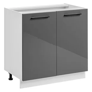 Szafka kuchenne stojąca Frida 80 cm kolor grafitowy połysk - Szafki kuchenne - miniaturka - grafika 1