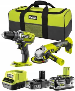 Ryobi ZESTAW POWERPACK 18V R18DDAG-252S 5133003819 - Zestawy elektronarzędzi - miniaturka - grafika 1