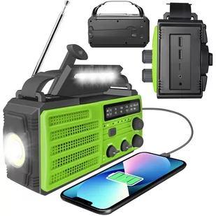 Radio Fm Am Awaryjne Solar 8000 Mah Latarka Dynamo - Latarki - miniaturka - grafika 1