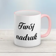 Kubki - Kubek CLASSIC różowym uszkiem z Twoim nadrukiem - miniaturka - grafika 1