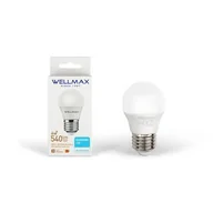 Żarówki LED - Żarówka LED E27 6 W kulka barwa neutralna Wellmax - miniaturka - grafika 1