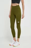 Legginsy - The North Face legginsy sportowe Flex damskie kolor zielony gładkie NF0A87JQPIB1 - miniaturka - grafika 1