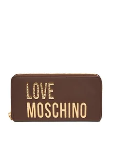 LOVE MOSCHINO Duży Portfel Damski JC5692PP0NKD031A Brązowy - Portfele - miniaturka - grafika 1