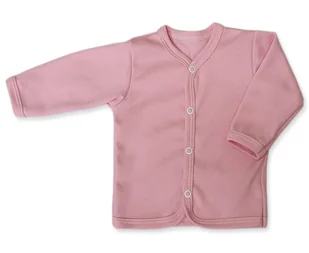KAFTAN kaftanik 62 KOSZULKA bluzka rozpinana NIEMOWLĘCA gładka RÓŻOWA - Kaftaniki dla niemowląt - miniaturka - grafika 1