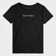 Koszulki sportowe damskie - Damski t-shirt z nadrukiem 4F 4FRAW24TTSHF2584 - czarny - miniaturka - grafika 1
