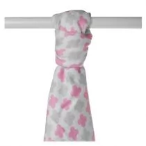XKKO Ręcznik bambusowy XKKO BMB 90x100 - Scandinavian Baby Pink Cross BMB090041 - Akcesoria do karmienia - miniaturka - grafika 1