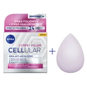 Zestawy kosmetyków damskich - Nivea, Cellular Expert Filler, Krem Na Dzień Spf15, 50ml + Gąbka - miniaturka - grafika 1