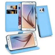 Etui i futerały do telefonów - Etui Cadorabo do Samsung Galaxy S6 z niebieskim etui na telefon komórkowy z magnetycznym zamknięciem - miniaturka - grafika 1