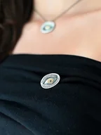 Broszki - Broszka srebrna z Okiem - miniaturka - grafika 1