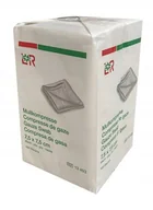 Apteczki i materiały opatrunkowe - L&R - Kompres gazowy Gazin  7,5x7,5, 100 szt. - miniaturka - grafika 1