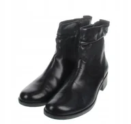 Botki damskie - GABOR BOTKI DAMSKIE CZARNE SKÓRZANE Z ZAMKIEM 41 JTC - miniaturka - grafika 1