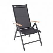 Fotele i krzesła ogrodowe - Fotel ogrodowy rozkładany EXPERT WOOD antracyt - aluminium - miniaturka - grafika 1