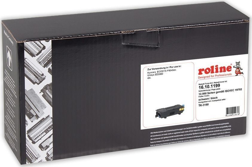 Toner Roline ROLINE Toner kompatibel zu TK-3160 schwarz f�r KYOCERA ECOSYS P3050DN ca. 12.500 Seiten