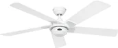 Wentylatory sufitowe - Wentylator sufitowy z pilotem Rotary 132 cm Biały - miniaturka - grafika 1