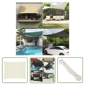 Parasole ogrodowe - The Living Store Żagiel ogrodowy - tkanina Oxford - prostokątny - 3 -5x5 m - kremowy - Żagiel Ogrodowy - miniaturka - grafika 1