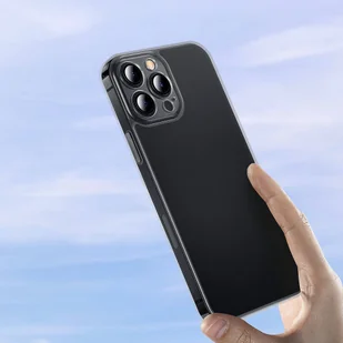 Baseus Frosted Glass Case etui pokrowiec do iPhone 13 Pro sztywna obudowa z żelową ramką czarny (ARWS000401) - Etui i futerały do telefonów - miniaturka - grafika 11