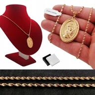 Naszyjniki - Złoty Singapur + Zawieszka Jan Paweł Ii 45 Cm 2 Mm - miniaturka - grafika 1