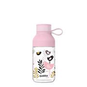 Shakery i bidony sportowe - Quokka Ice Kids with strap - Butelka na wodę z tritanu 430 ml z paskiem (Birds) - miniaturka - grafika 1