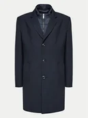 Płaszcze męskie - Bugatti Płaszcz wełniany 626228-64084 Granatowy Regular Fit - miniaturka - grafika 1