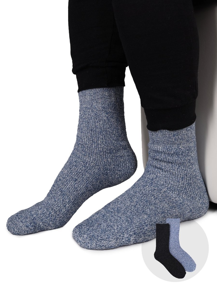 Skarpety męskie zimowe ciepłe z dodatkiem wełny 2PAK 43-46 YOCLUB
