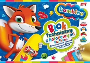 Blok techniczny A3 10K kolorowe kartki + zł/sr Bambino PAKIET 10 sztuk - ST-Majewski - Szkolne artykuły papiernicze - miniaturka - grafika 1