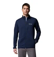 Kurtki męskie - Columbia Męska kurtka polarowa Essential Hike Grid z zamkiem błyskawicznym na całej długości, Collegiate Navy, M - miniaturka - grafika 1