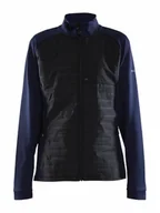 Kurtki damskie - Craft ADV Unify Hybrid Jacket damska kurtka przejściowa, rozmiar XS, granatowa/czarna, lekka kurtka z funkcjonalnego materiału, z 2 kieszeniami i 1 kieszenią na piersi, lekka kurtka damska - miniaturka - grafika 1