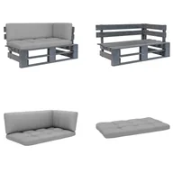 Sofy ogrodowe - vidaXL Narożnik ogrodowy sosnowy szary - Narożnik ogrodowy sosnowy szary - Narożnik ogrodowy sosnowy szary - Sofa drewniana - Sofa ogrodowa z palet - miniaturka - grafika 1