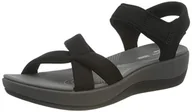 Sandały damskie - Clarks Arla Gracie, Niskie sandały damskie, Czarny Czarny Tkanina Czarna, 37.5 EU - miniaturka - grafika 1