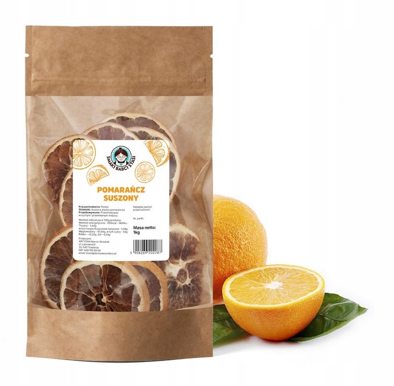 Pomarańcz Suszony Plastry Susz Ozdoba Herbata Ozdoba Herbata Dekoracja 1kg