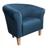 Fotele - ATOS Fotel Milo MG33 nogi buk niebieski - miniaturka - grafika 1