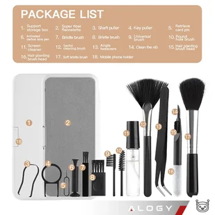 Zestaw do czyszczenia klawiatury telefonu słuchawek 18w1 Wielofunkcyjny Szczotka Klucz do SIM Czyścik Alogy Set - Pozostałe akcesoria do telefonów Zestaw do czyszczenia klawiatury telefonu słuchawek 18w1 Wielofunkcyjny Szczotka Klucz do SIM Czyścik Alogy Set - Pozostałe akcesoria do telefonów - miniaturka - grafika 20