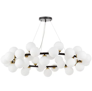 NOWOCZESNA LAMPA WISZĄCA CZARNO-MOSIĘŻNA MARSIADA W40 - Lampy sufitowe - miniaturka - grafika 1